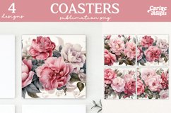 Valentines Square Coaster Sublimation Designs