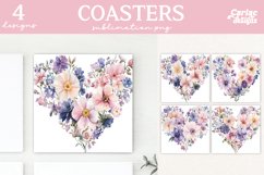 Valentines Square Coaster Sublimation Designs