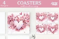 Valentines Square Coaster Sublimation Designs