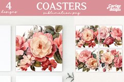 Valentines Square Coaster Sublimation Designs