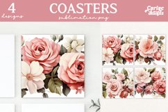 Valentines Square Coaster Sublimation Designs