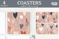 Valentines Square Coaster Sublimation Designs