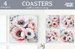 Valentines Square Coaster Sublimation Designs