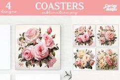 Valentines Square Coaster Sublimation Designs