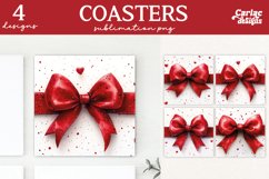 Valentines Square Coaster Sublimation Designs