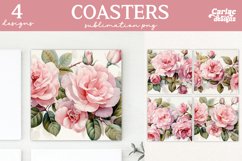 Valentines Square Coaster Sublimation Designs