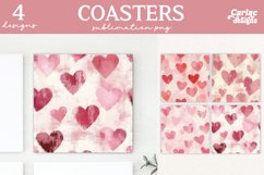Valentines Square Coaster Sublimation Designs