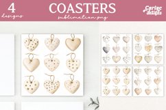 Valentines Square Coaster Sublimation Designs