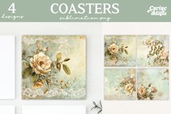 Valentines Square Coaster Sublimation Designs