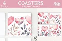 Valentines Square Coaster Sublimation Designs