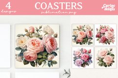 Valentines Square Coaster Sublimation Designs