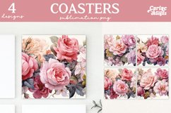 Valentines Square Coaster Sublimation Designs