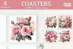 Valentines Square Coaster Sublimation Designs
