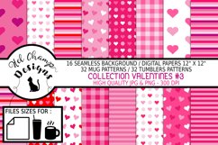 valentines stripes hearts gingham backgrounds digital papers mugs tumblers scrapbooking origami sublimation 1