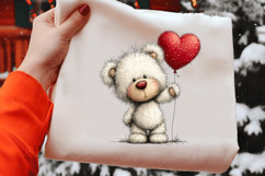 Valentines Teddy Bear Clipart Product Image 2