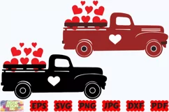 Valentine's Truck SVG | Valentine's Day SVG |Happy Valentine Product Image 1
