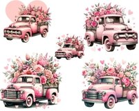 Valentines Day Pink Truck PNG - Instant Download Product Image 9