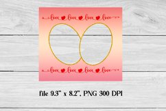 Valentines day photo sublimation tumbler wrap 20 Oz, photo frame tumbler design, Valentines tumbler.