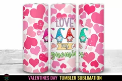  Valentines Gnome Tumbler Sublimation I 20 Oz Valentines Tumbler Wrap I 20 Oz Tumbler Wrap PNG