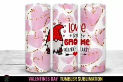  Valentines Gnome Tumbler Sublimation I 20 Oz Valentines Tumbler Wrap I 20 Oz Tumbler Wrap PNG