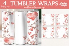 Valentines Tumbler Wrap Sublimation