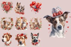 Valentines Watercolour Clipart PNG 50 Product Image 5