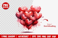 valentines watercolor Heart clipart png