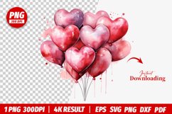 valentines watercolor Heart clipart png