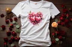 valentines watercolor Heart sublimation clipart