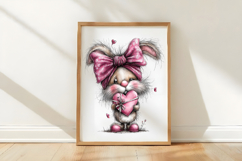 Valentines Whimsical Animals Clipart Product Image 3