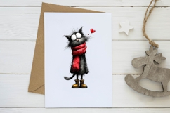 valentines whimsical cats clipart Product Image 2