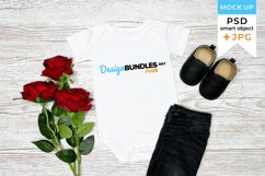 Valentines Day mockup White bodysuit with black jeans Product Image 1