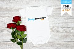 Valentines Day mockup White bodysuit | Kids mockup Product Image 1