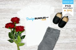 Valentines Day Mockup Kids t-shirt | White shirt mockup Product Image 1