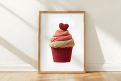 Valentines Yarn Cupcake Clipart Product Image 3