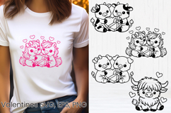 Valentine’s animal SVG design | Valentine’s silhouette SVG Product Image 1