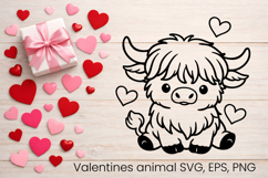 Valentine’s animal SVG design | Valentine’s silhouette SVG Product Image 1
