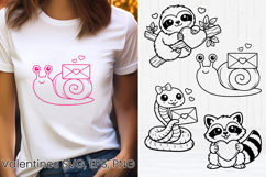 Valentine’s animal SVG design | Valentine’s silhouette SVG Product Image 1