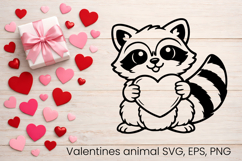 Valentine’s animal SVG design | Valentine’s silhouette SVG Product Image 1
