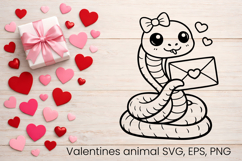 Valentine’s animal SVG design | Valentine’s silhouette SVG Product Image 1