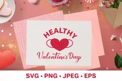 Healthy Valentines Day. Pandemic Valentine. Heart Mask SVG Product Image 1