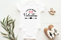 Little Miss Valentine SVG. Valentines Day for kids quote Product Image 2