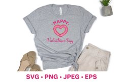 Happy Valentine’s Day SVG. Heart donut. Valentines gift Product Image 2