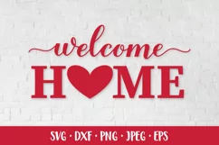 Welcome home SVG. Valentines Day Farmhouse sign with heart Product Image 1