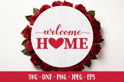 Welcome home SVG. Valentines Day Farmhouse sign with heart Product Image 2
