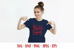 Stupid cupid SVG. Anti Valentines Day quote shirt design Product Image 2