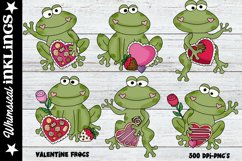 Valentines Day Frogs- Love Sublimation Clipart Set Product Image 1