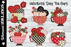 Valentine&#039;s Day Teacups -Love Sublimation Clipart Product Image 1