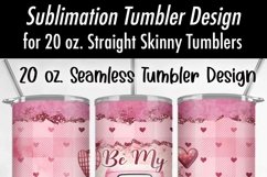 Be My Valentine Truck 20 oz Seamless Tumbler Wrap Design Product Image 4