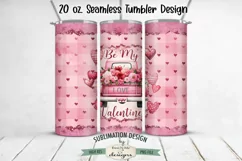 Be My Valentine Truck 20 oz Seamless Tumbler Wrap Design Product Image 1
